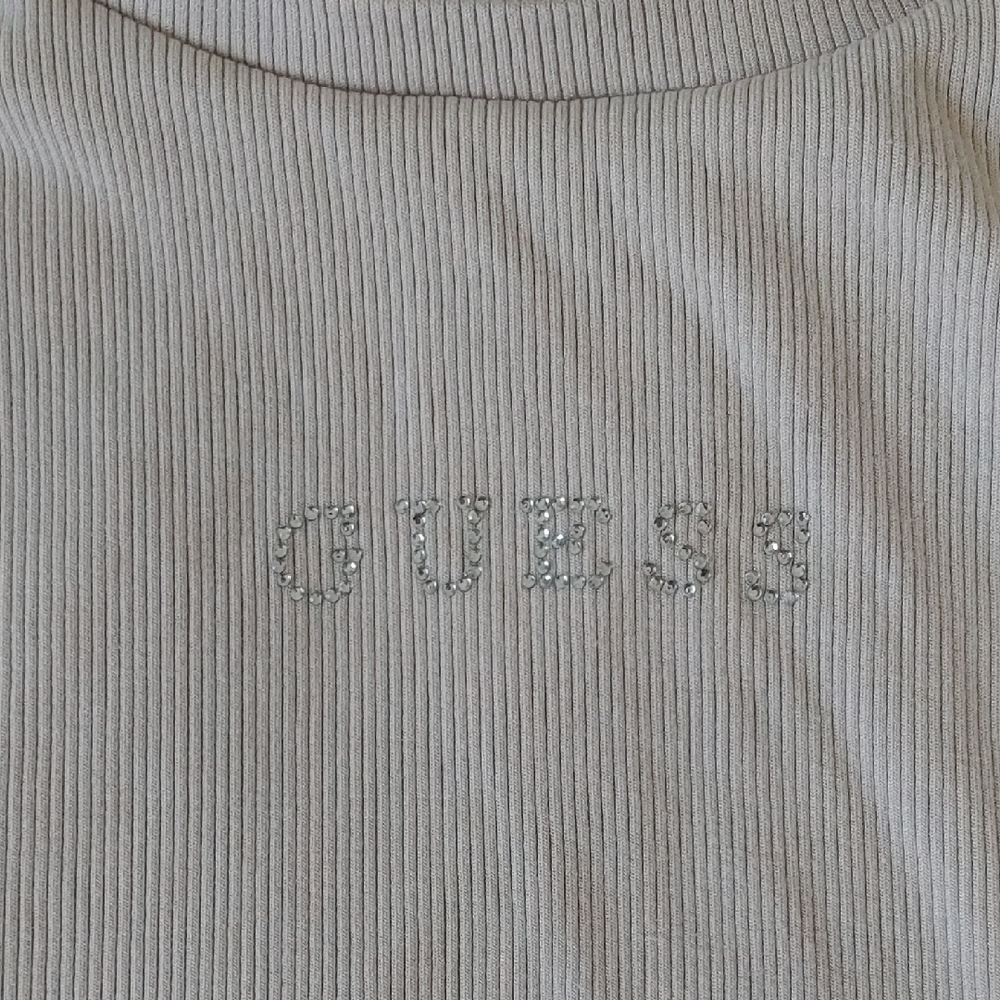 Guess Beige Ribbed Tee - Picture 4 of 4